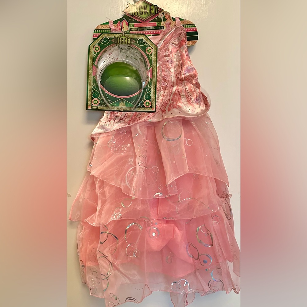 Girls Glinda Wicked Costume Set Size 4-6